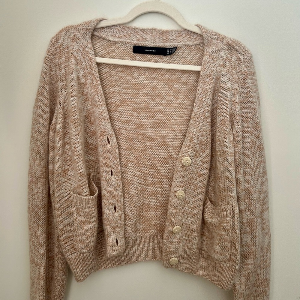 Tan Sweater with Button Details
